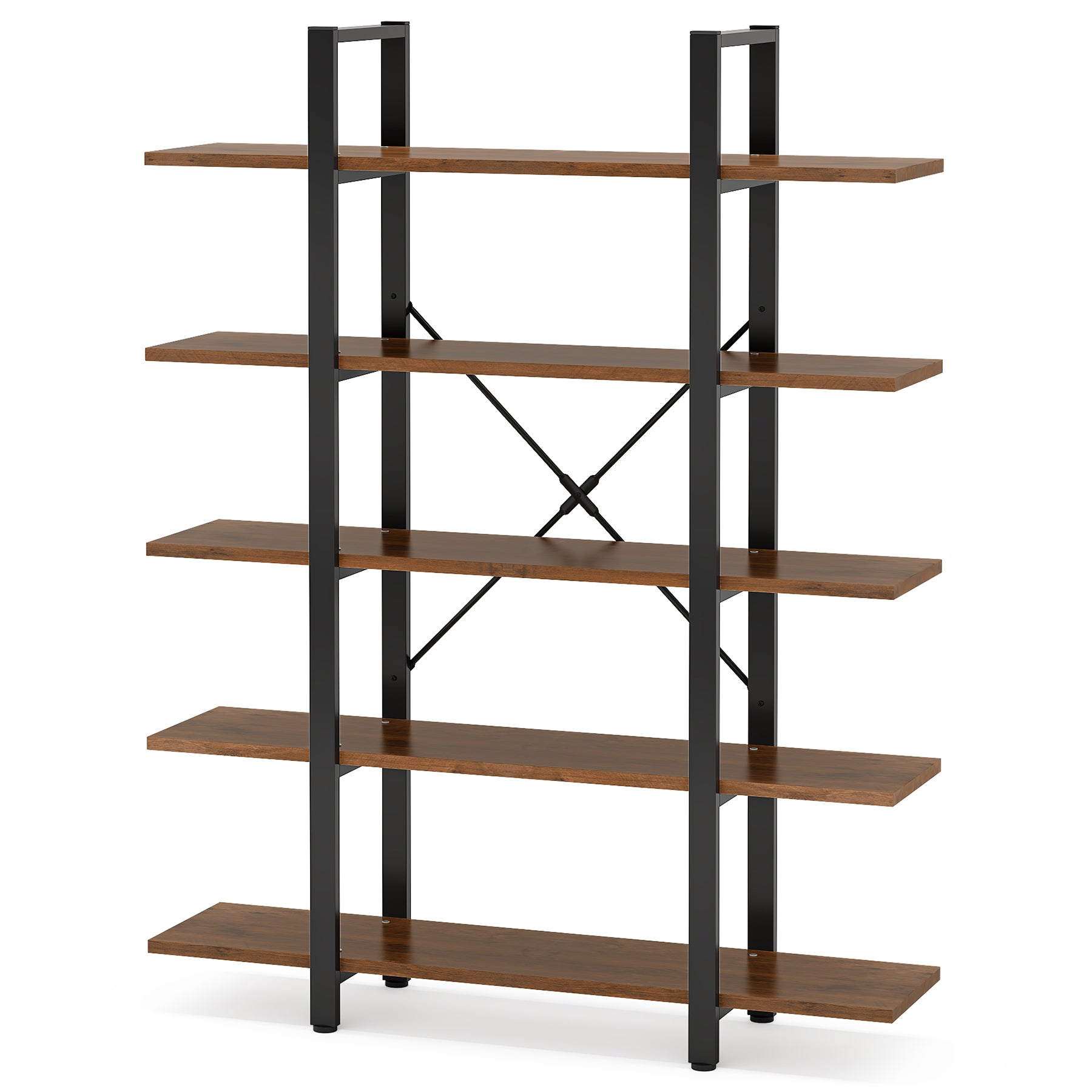 5-Tier Bookshelf Industrial Bookcase